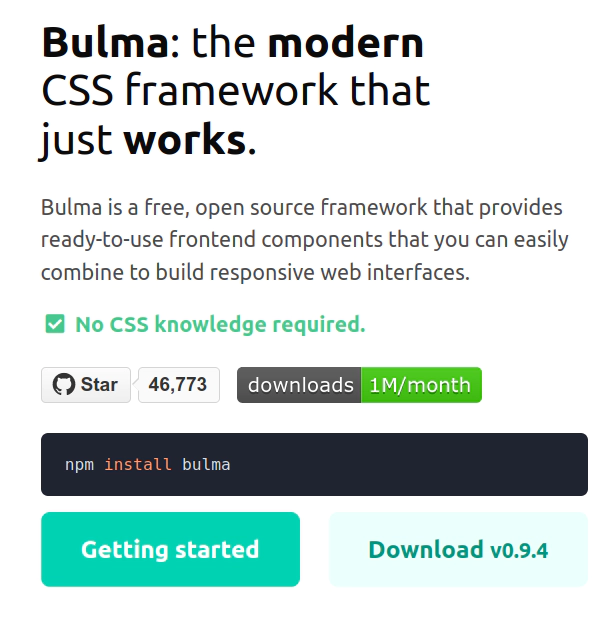 Bulma CSS Framework