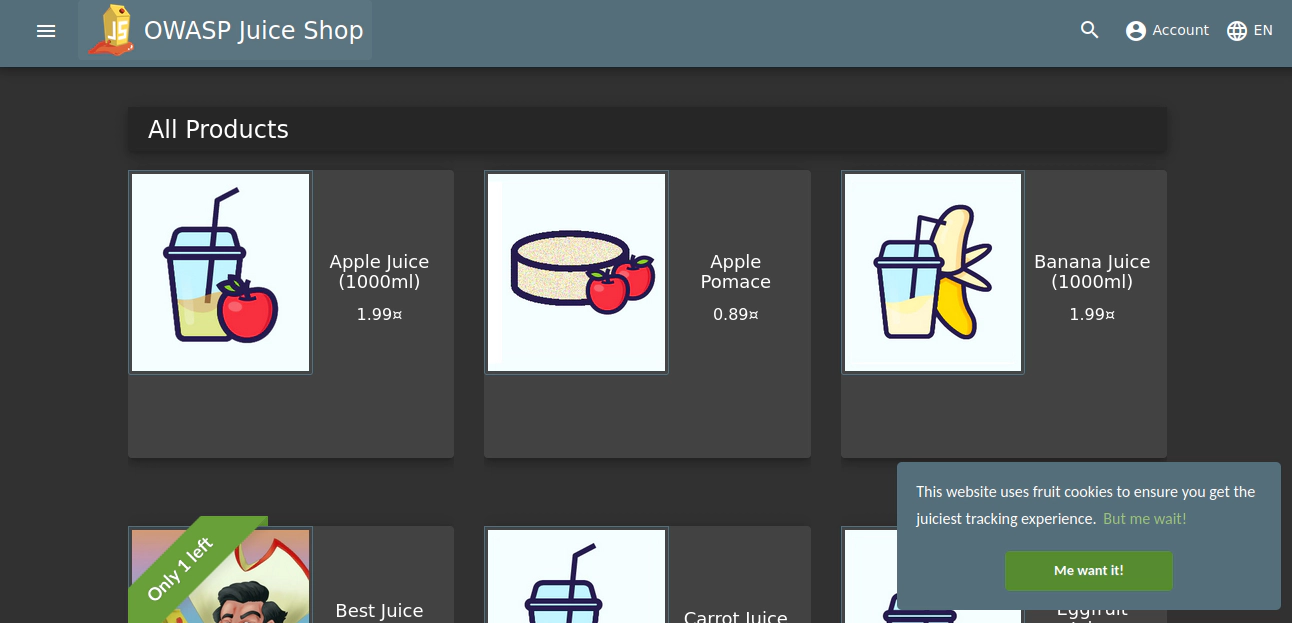 OWASP Juice Shop Application