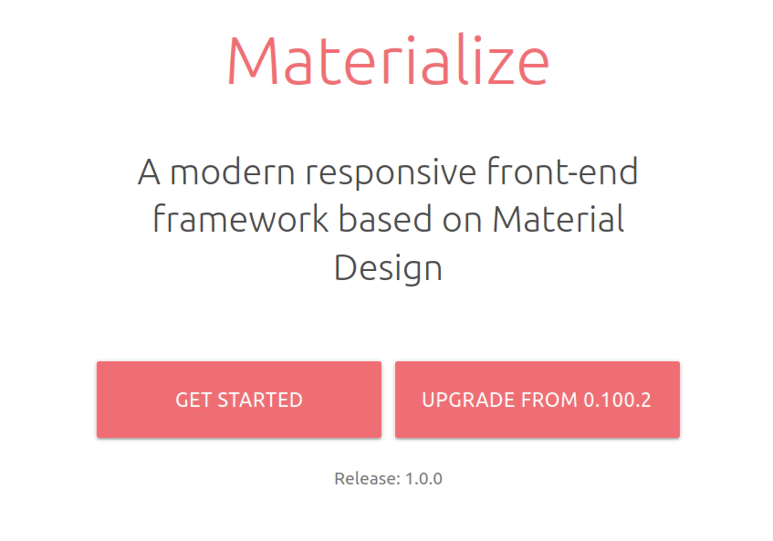 Materialize CSS Framework