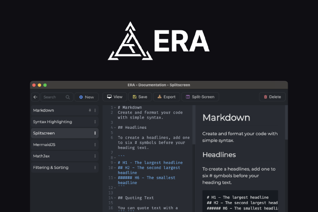 The Privacy-First Note-Taking App: ERA