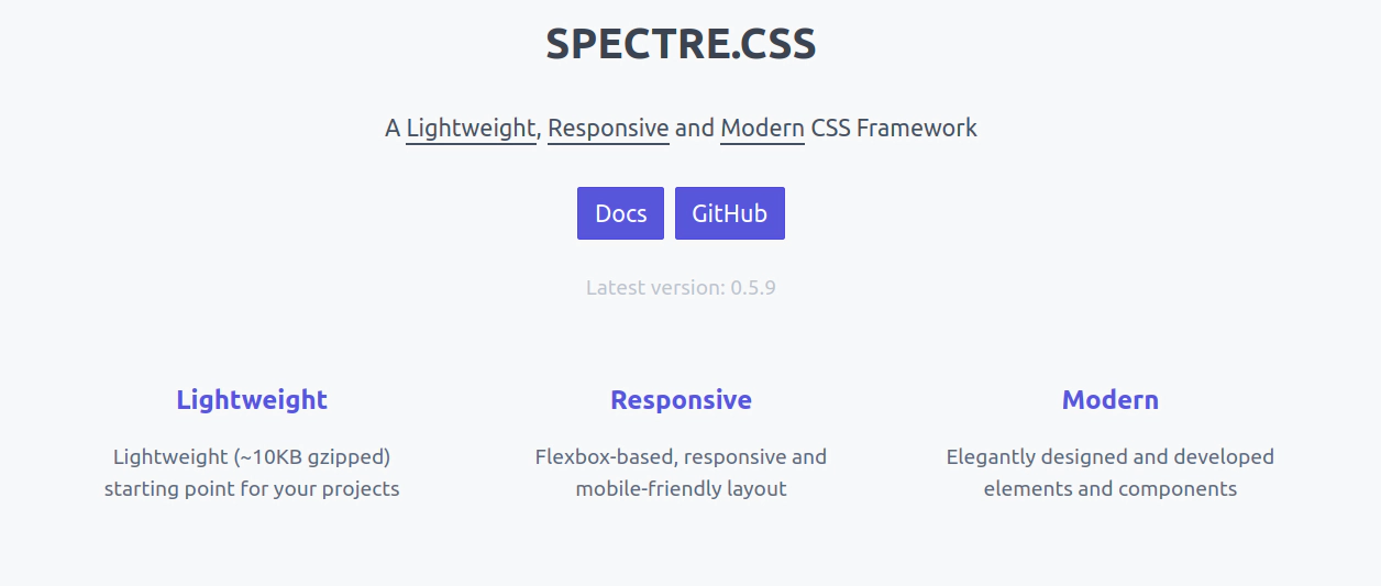 Spectre CSS Framework